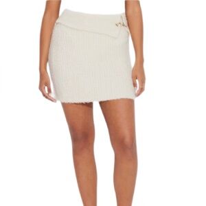 Wild Fable Women’s Boucle Sweater Skirt Cream Beige Color Mini Size Large